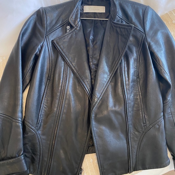 Tahari Leather Jacket - Picture 1 of 3